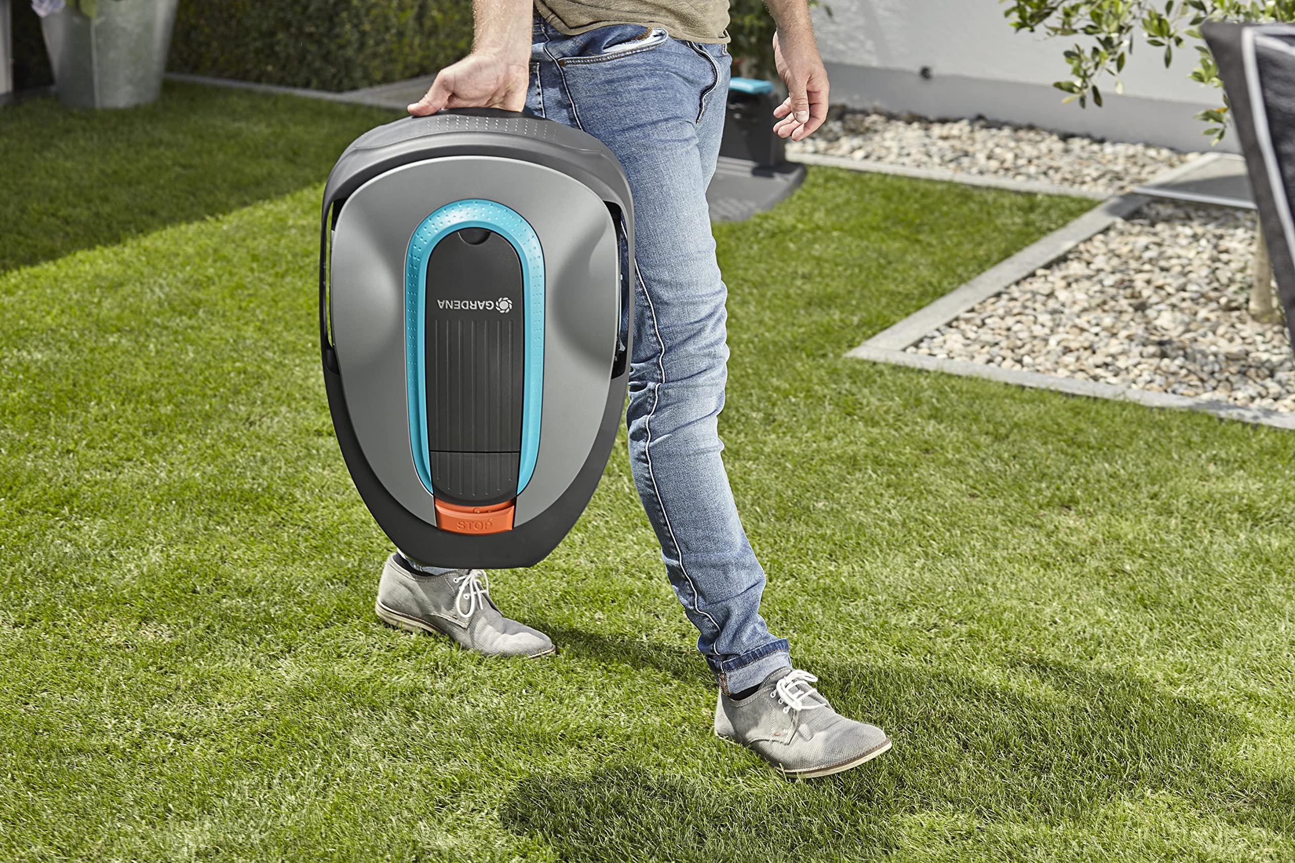 GARDENA 15002-41 SILENO City - Automatic Robotic Lawn Mower, with Bluetooth app and Boundary Wire, one of The quietest in its Class, for lawns up to 5400 Sq Ft, Made in Europe, Grey - Image 8