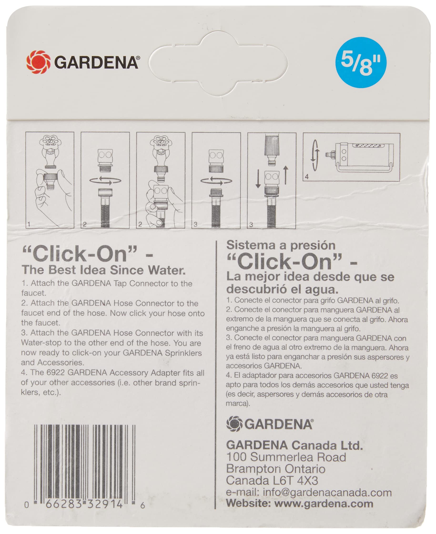GARDENA (32914) 5/8" Accessory Hose Repair Connector with Water Stop - Image 4