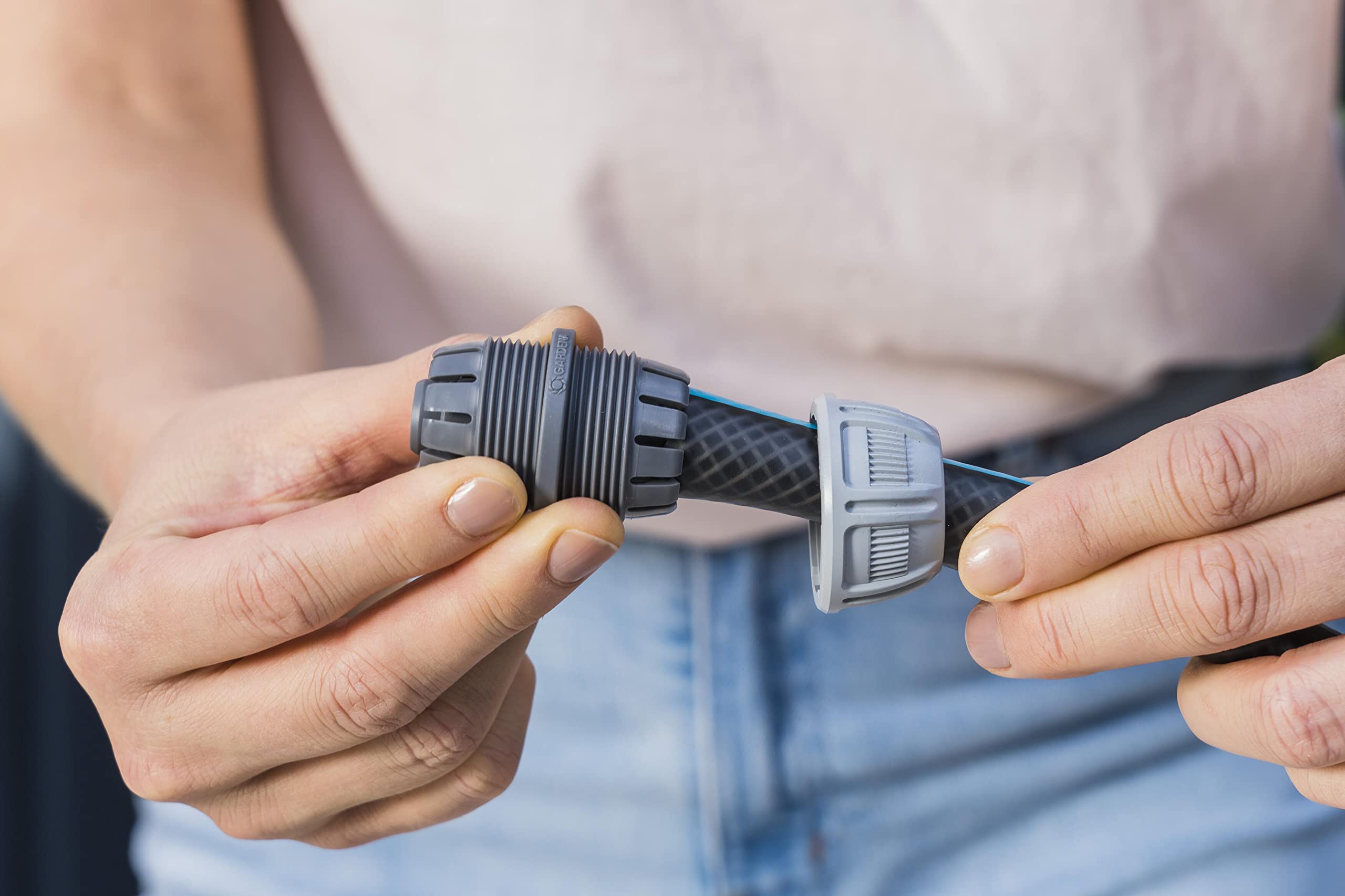 Gardena (36935 Hose Repair Kit, 5/8" inch Hose End Connector Mender for Garden Hose Fittings, Leak Repair Set for Water Hose - Made in Germany - Image 4